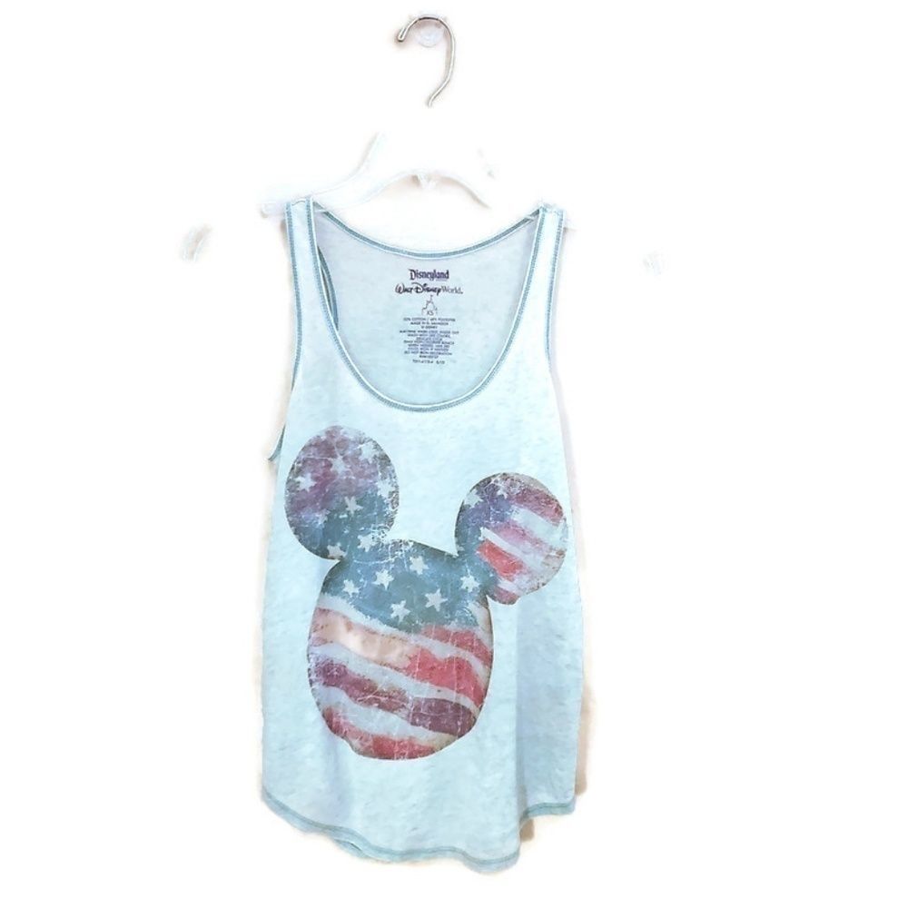 ❤️DISNEYLAND Red White & Blue Mickey Mouse Burnout